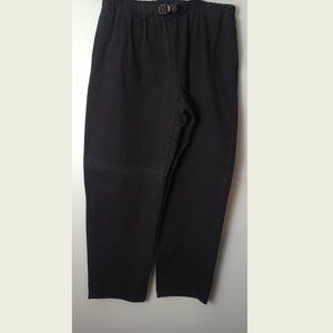 Gramicci Minimalist Black Elastic Waist 1982 Cotton Twill Straight Leg Pant - L